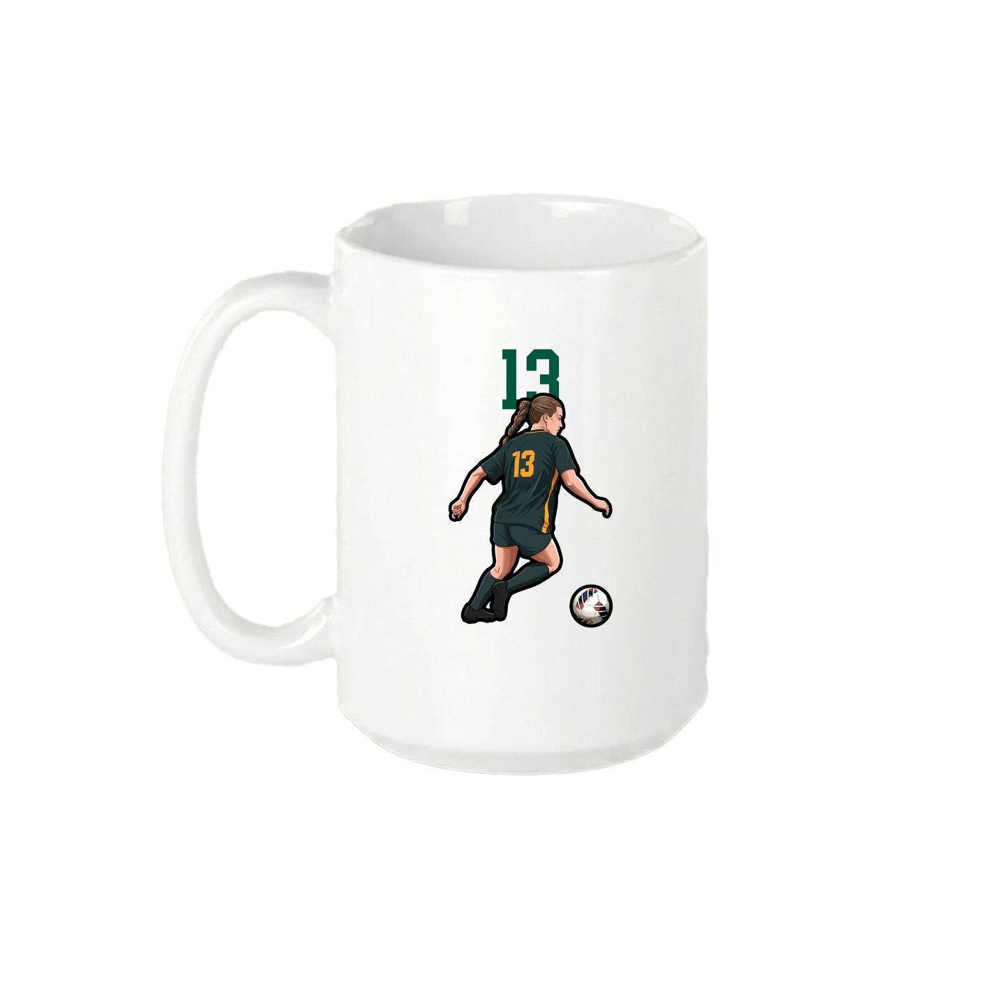15oz Coffee Mug — Number Top in White