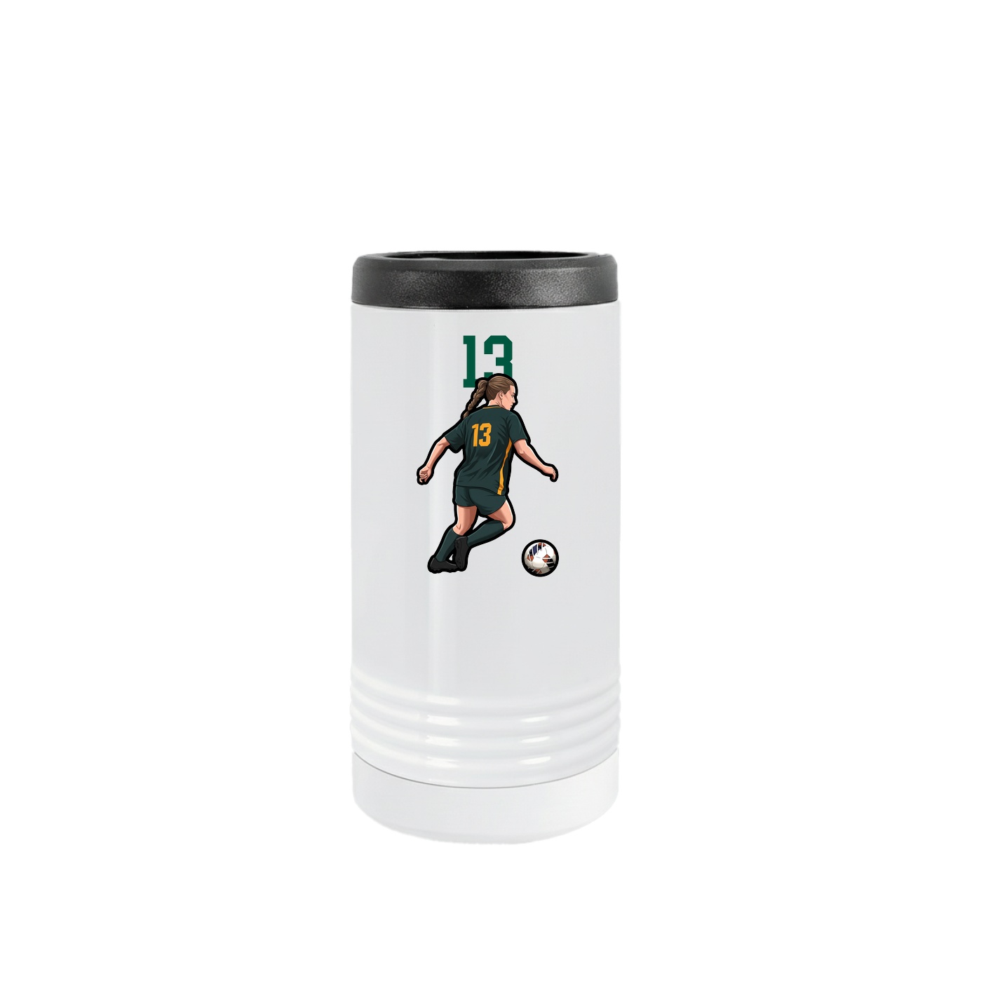 Slim Beverage Holder — Number Top in White