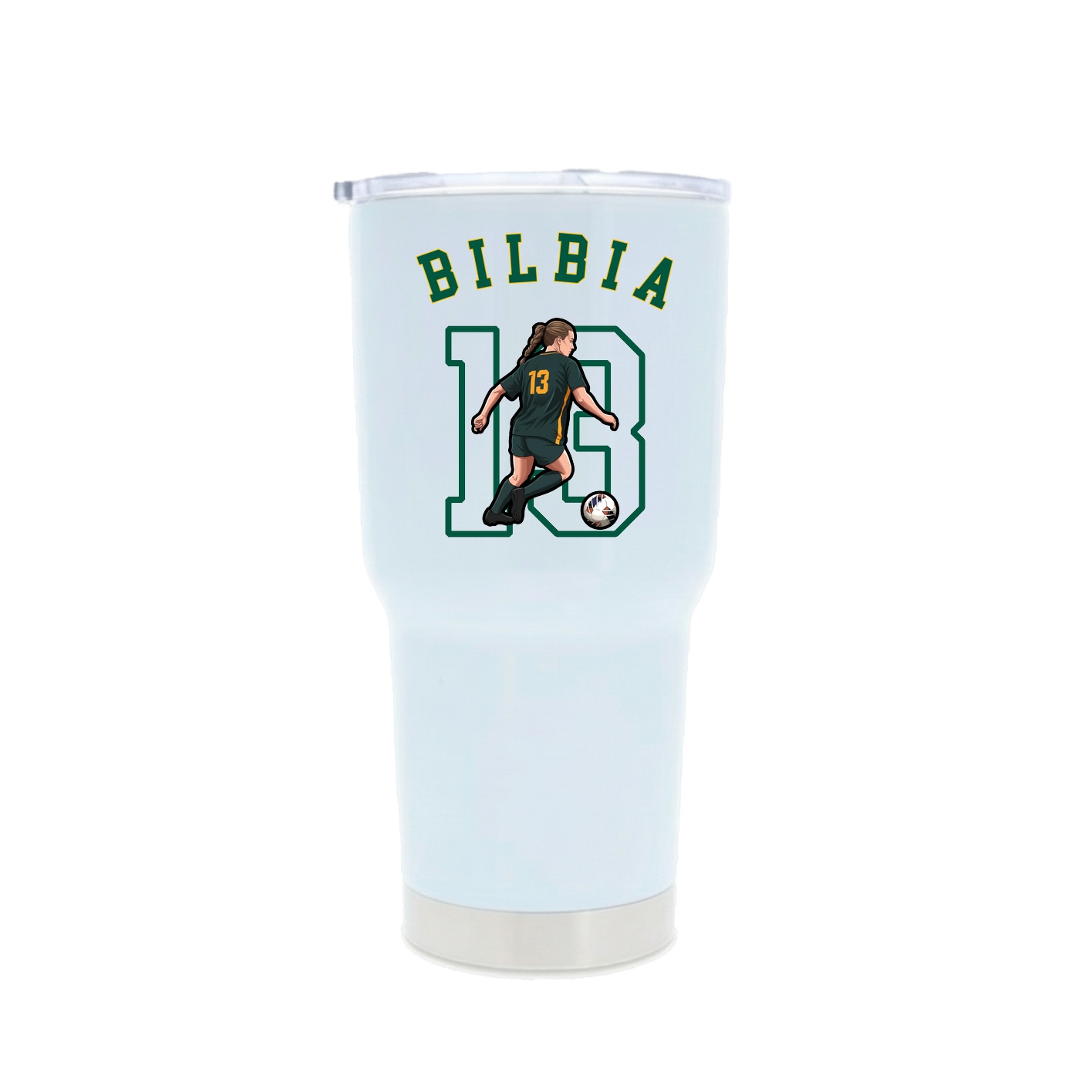 30oz Stainless Steel Tumbler — Shirsey Arch in White
