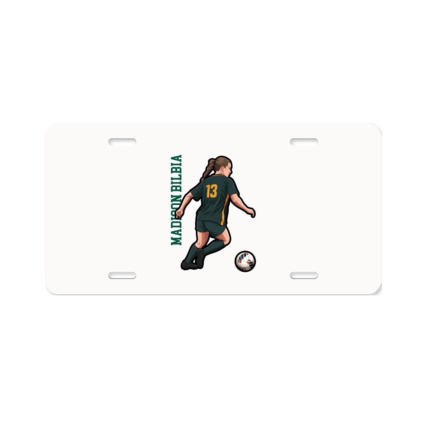 License Plate — Name Vertical in Classic