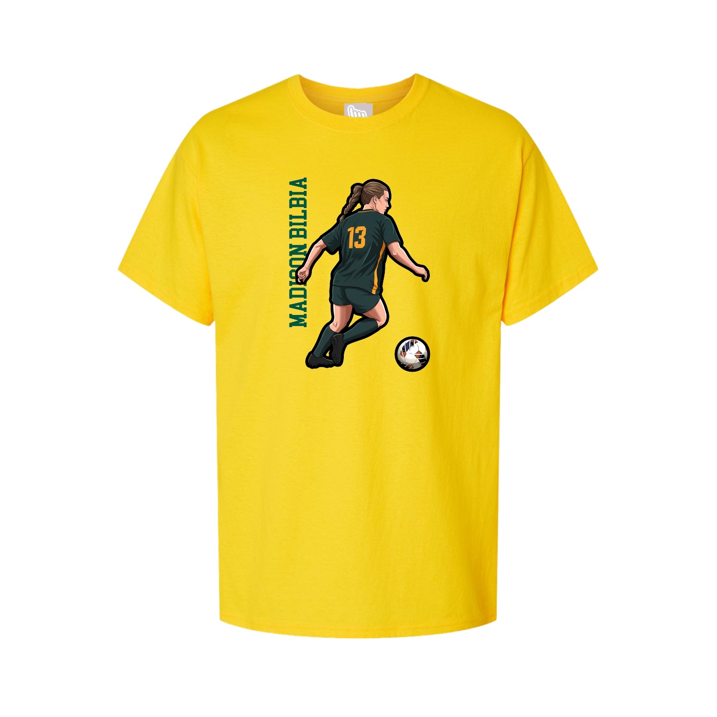 Tee — Name Vertical in Gold