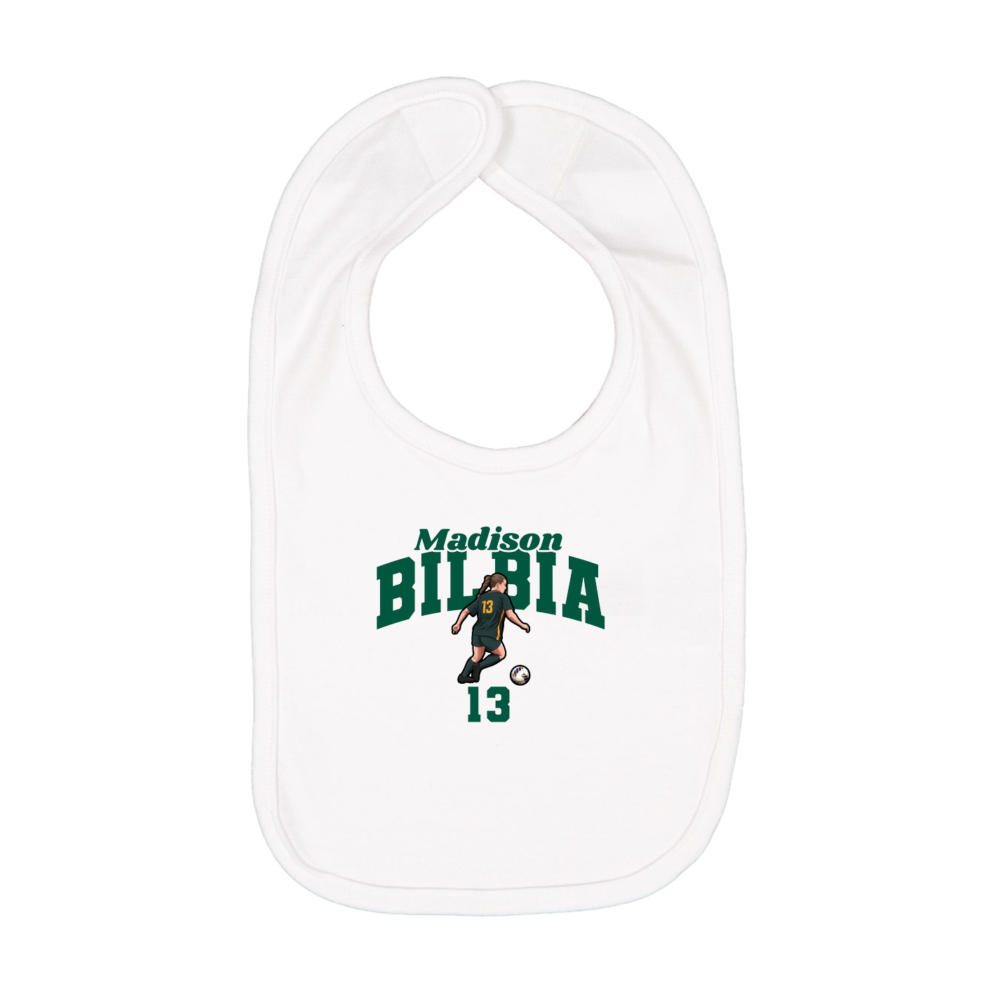 Infant Bib — Signature Arch in White