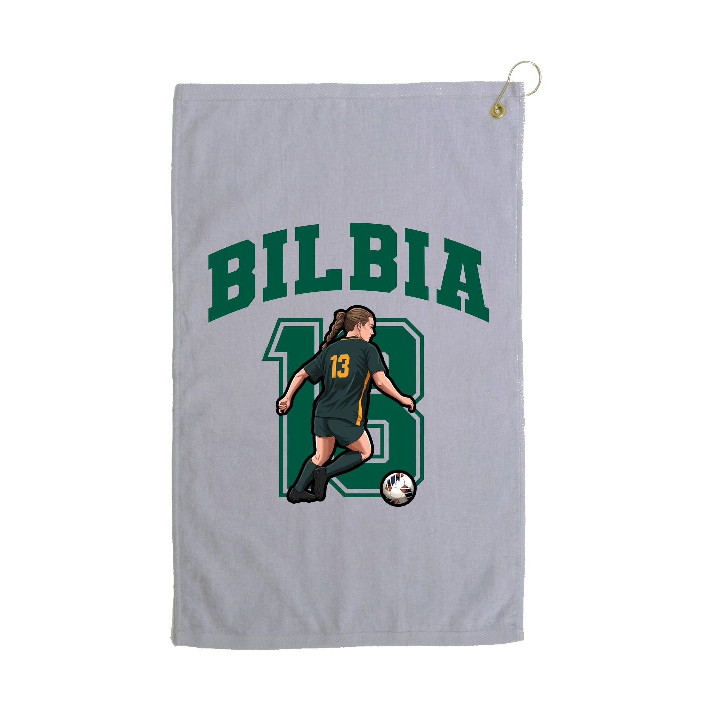 Golf Towel — Number in Grey