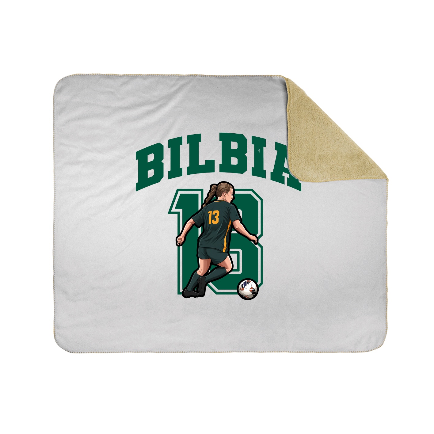 Throw Blanket — Number in White