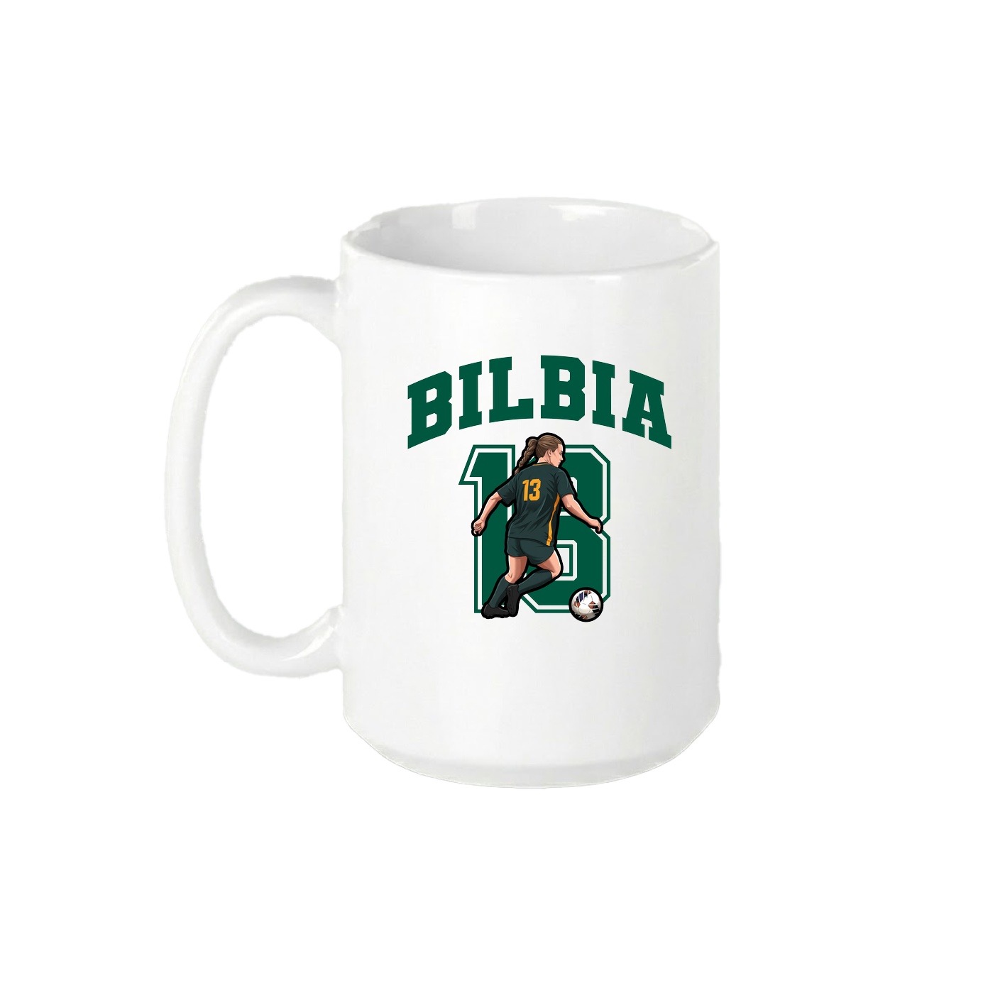 15oz Coffee Mug — Number in White