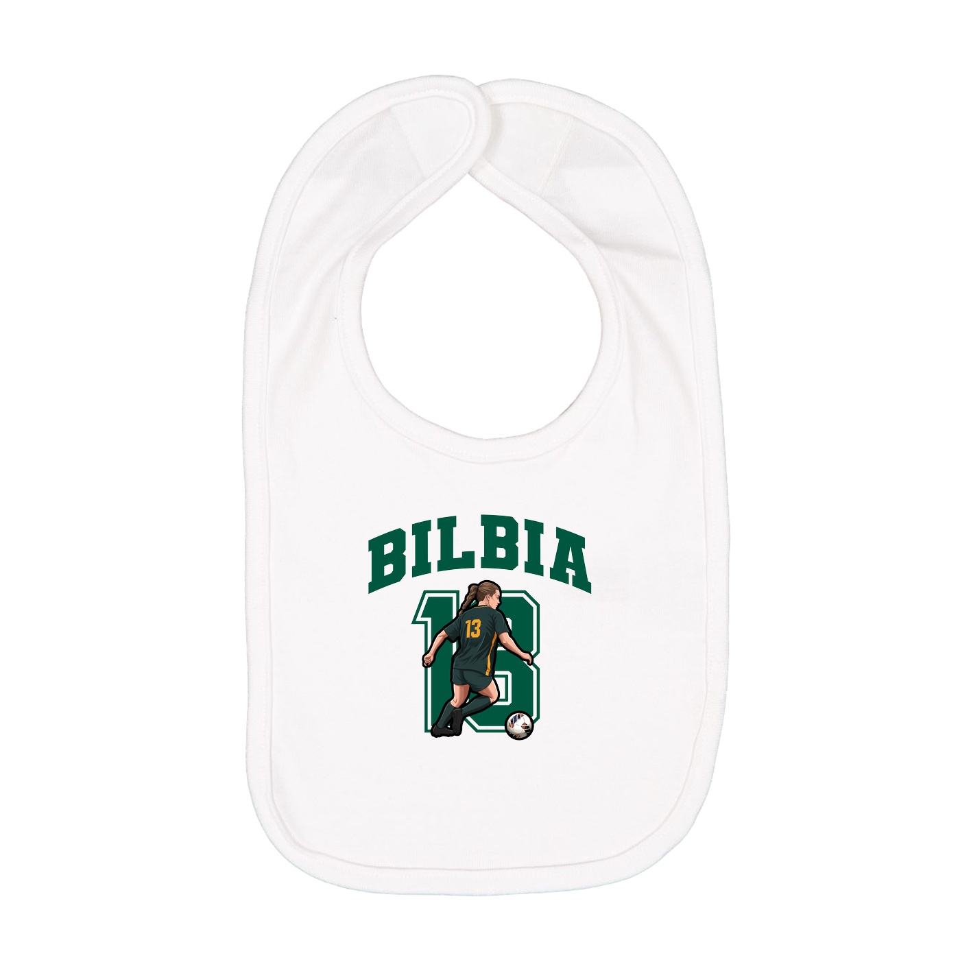 Infant Bib — Number in White