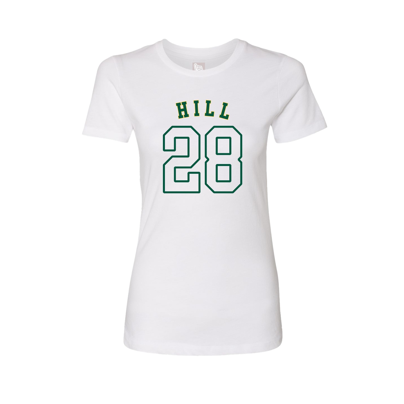 Fitted Women's Tee — Shirsey Arch in White