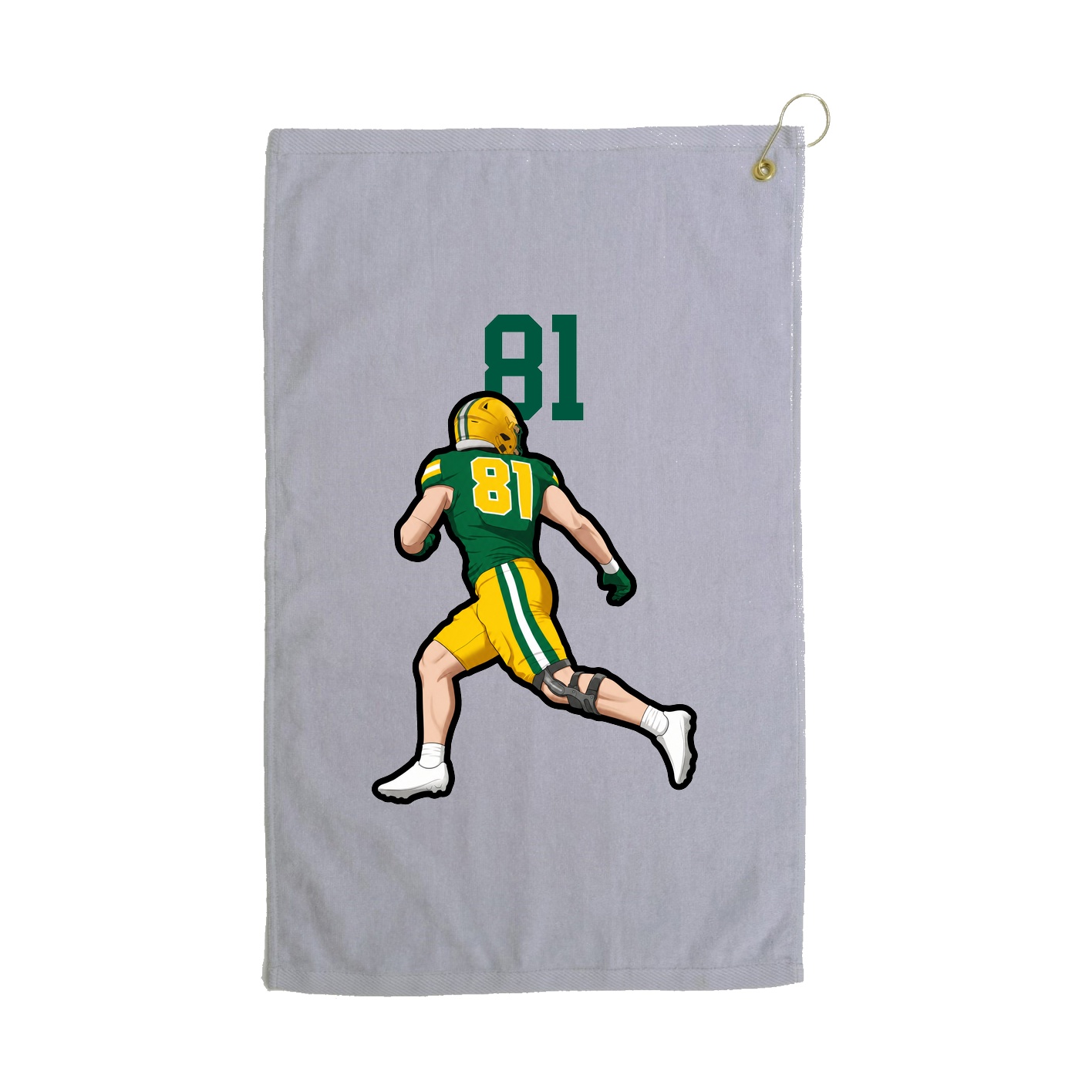 Golf Towel — Number Top in Grey