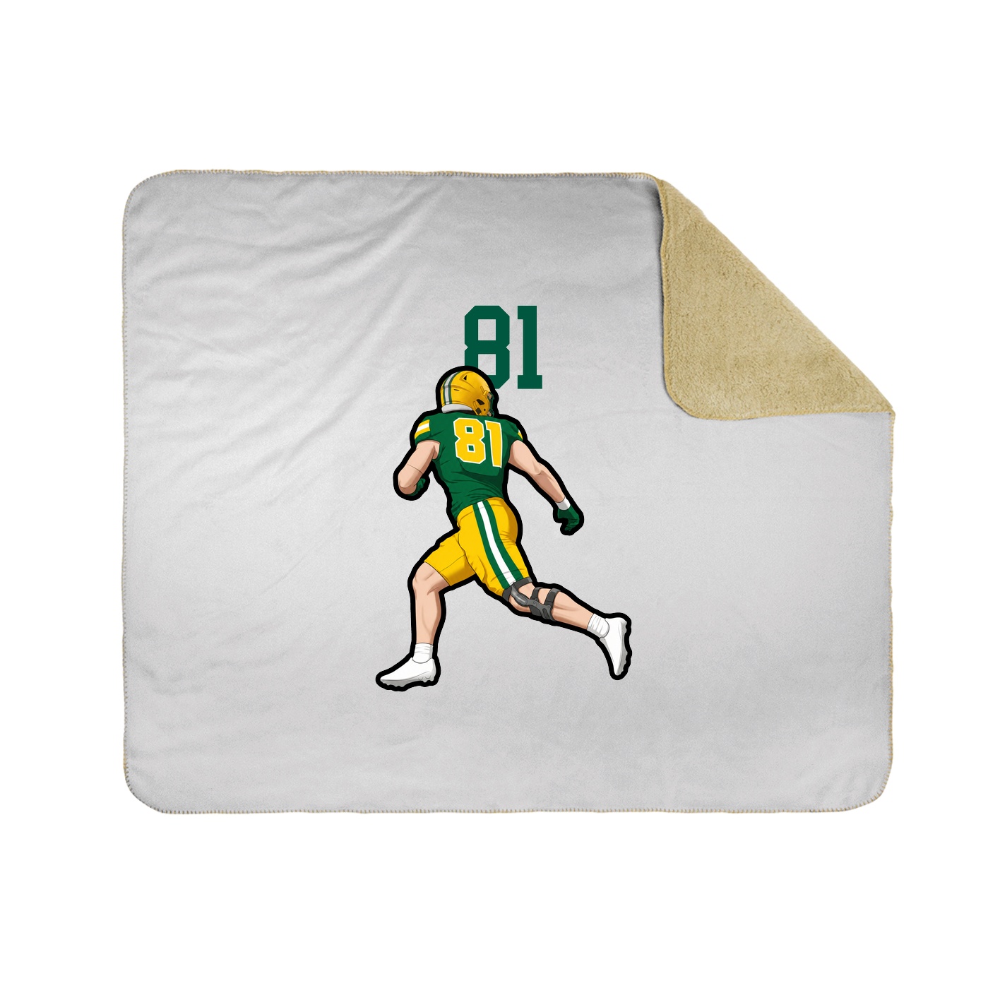 Throw Blanket — Number Top in White