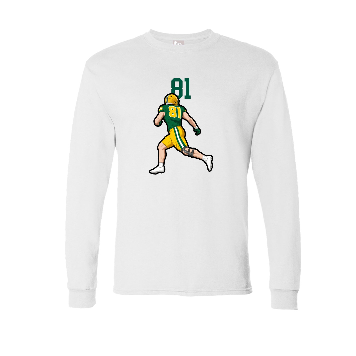 Long Sleeve Tee — Number Top in White