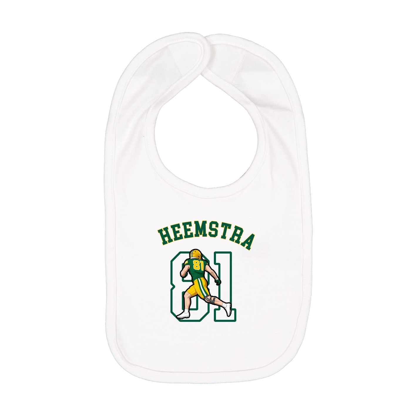 Infant Bib — Shirsey Arch in White