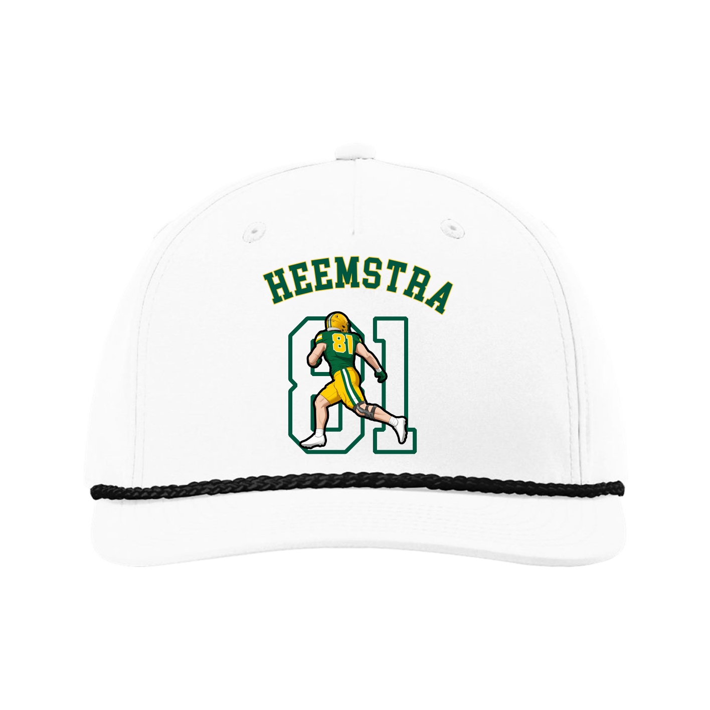 Five-Panel Classic Rope Cap — Shirsey Arch in White