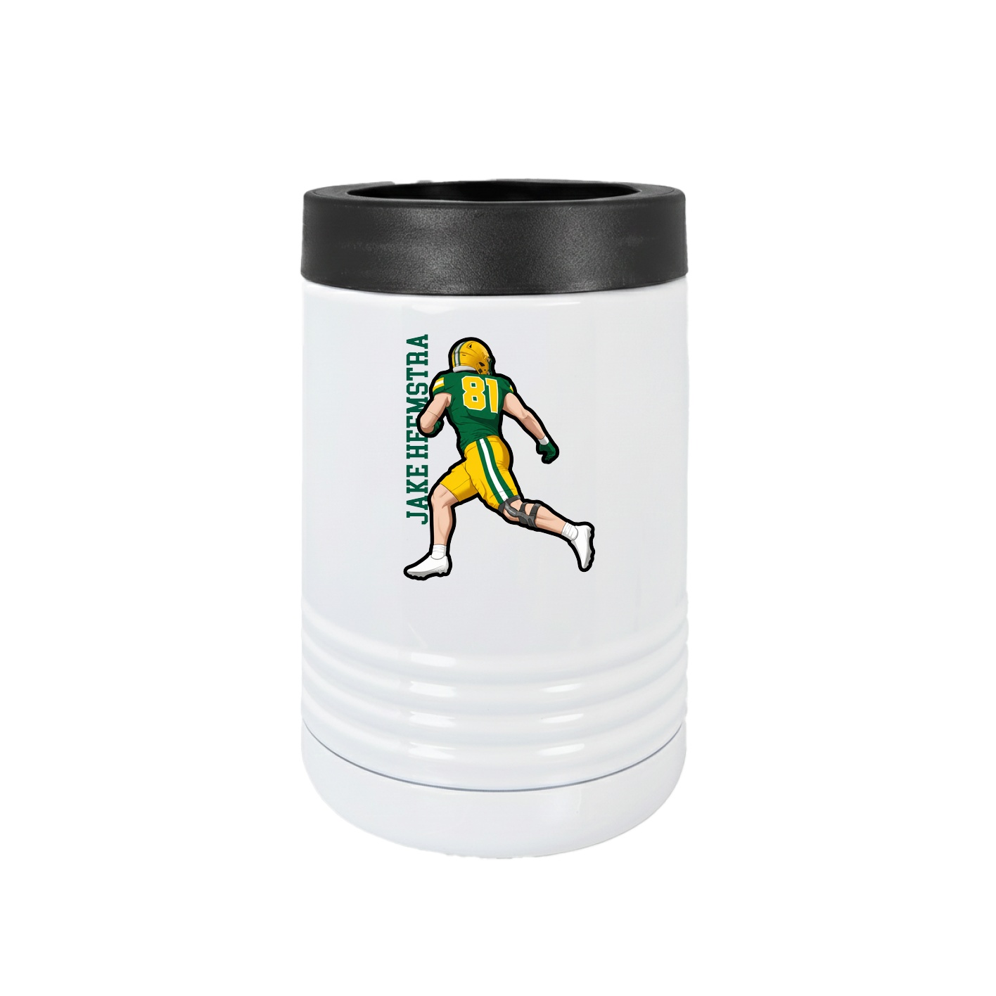 Beverage Holder — Name Vertical in White