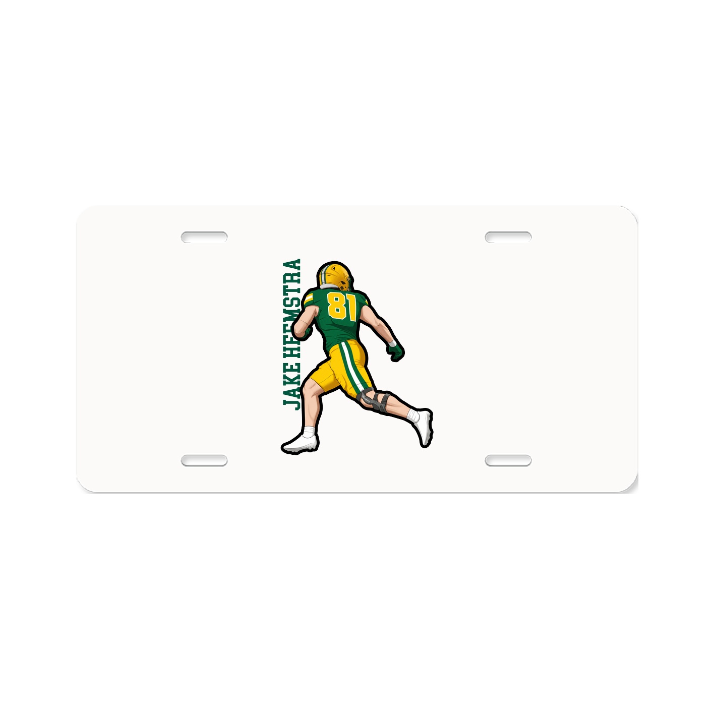 License Plate — Name Vertical in Classic