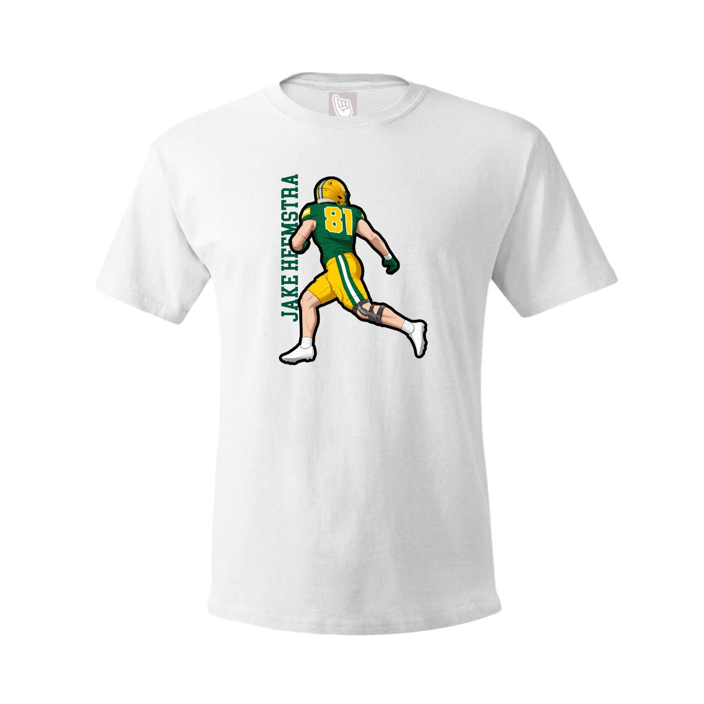 Youth Tee — Name Vertical in White