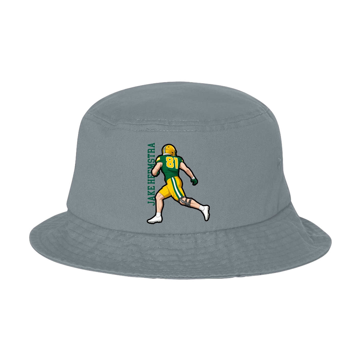 Bucket Cap — Name Vertical in Grey