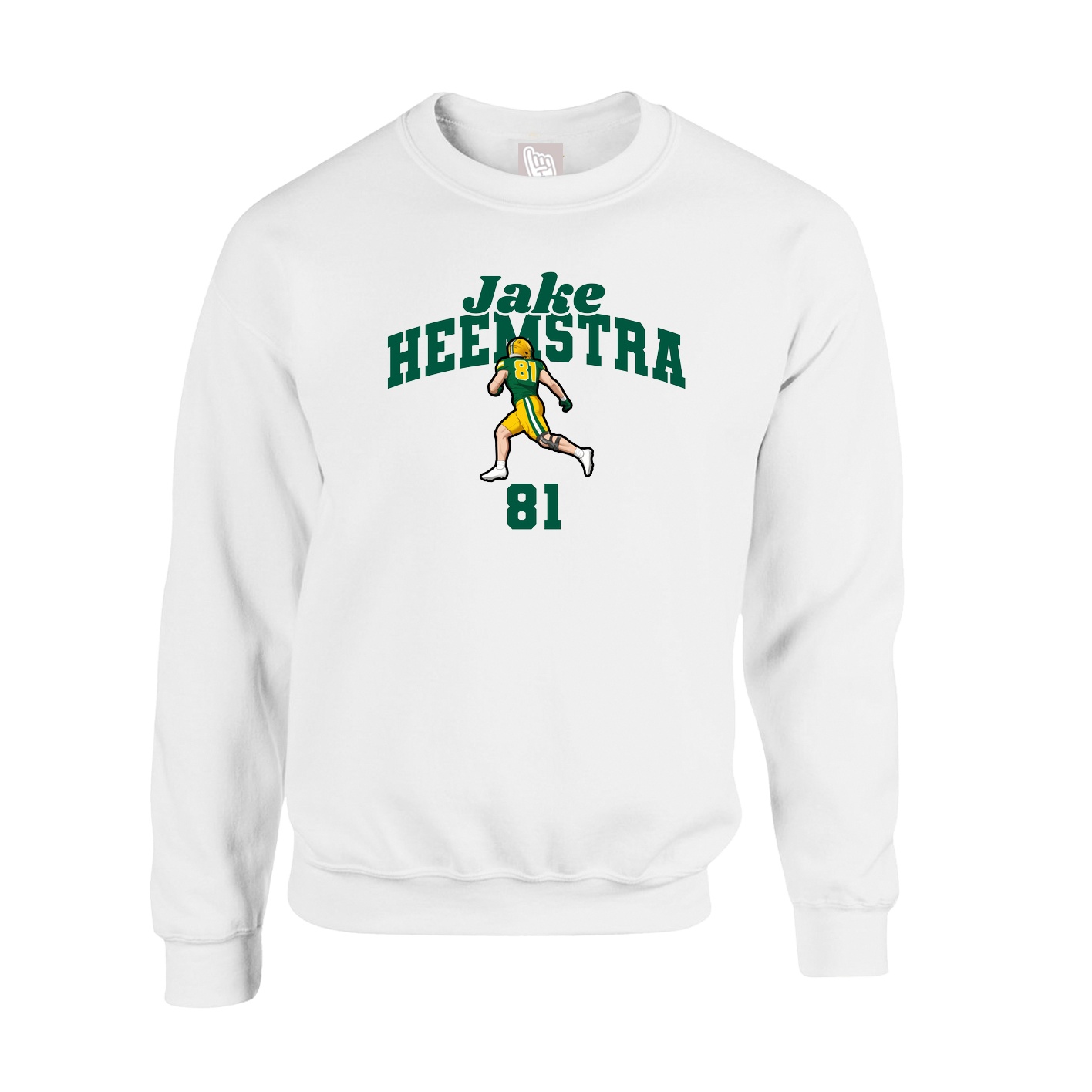 Fleece Crew — Signature Arch in White
