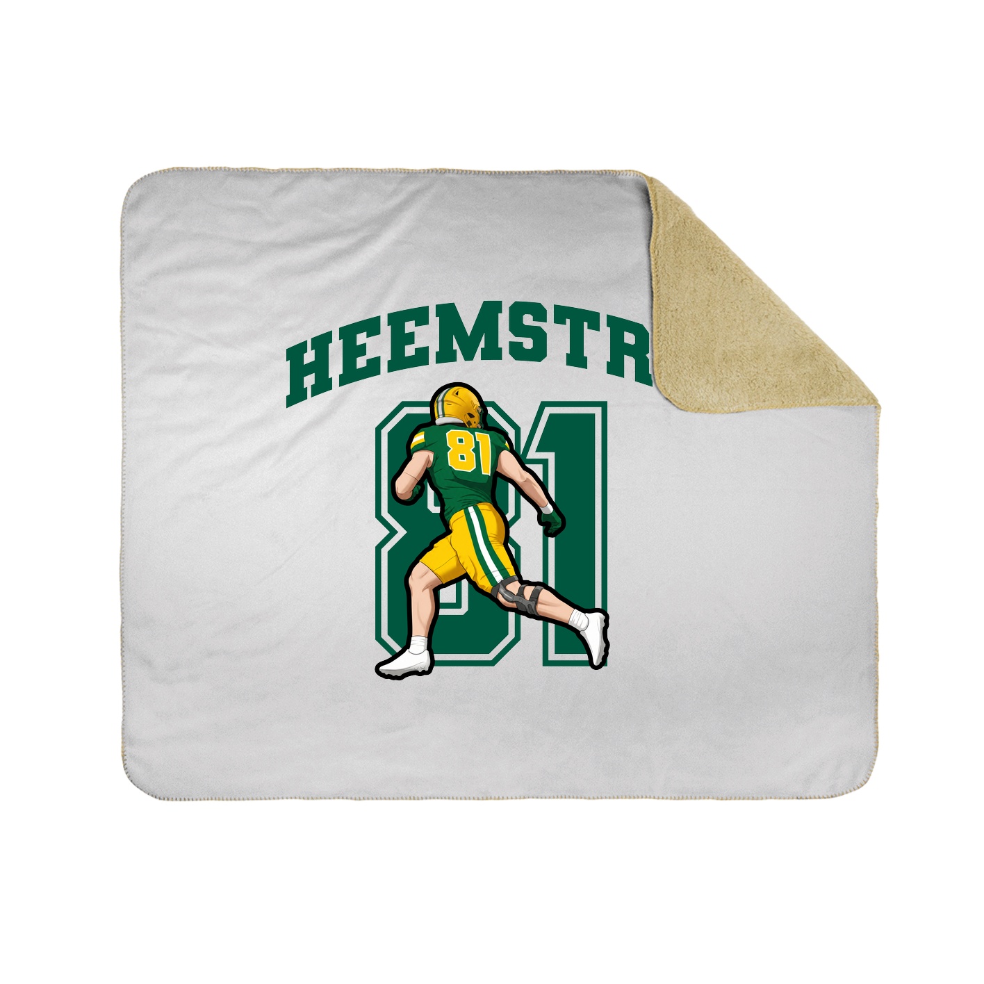 Throw Blanket — Number in White
