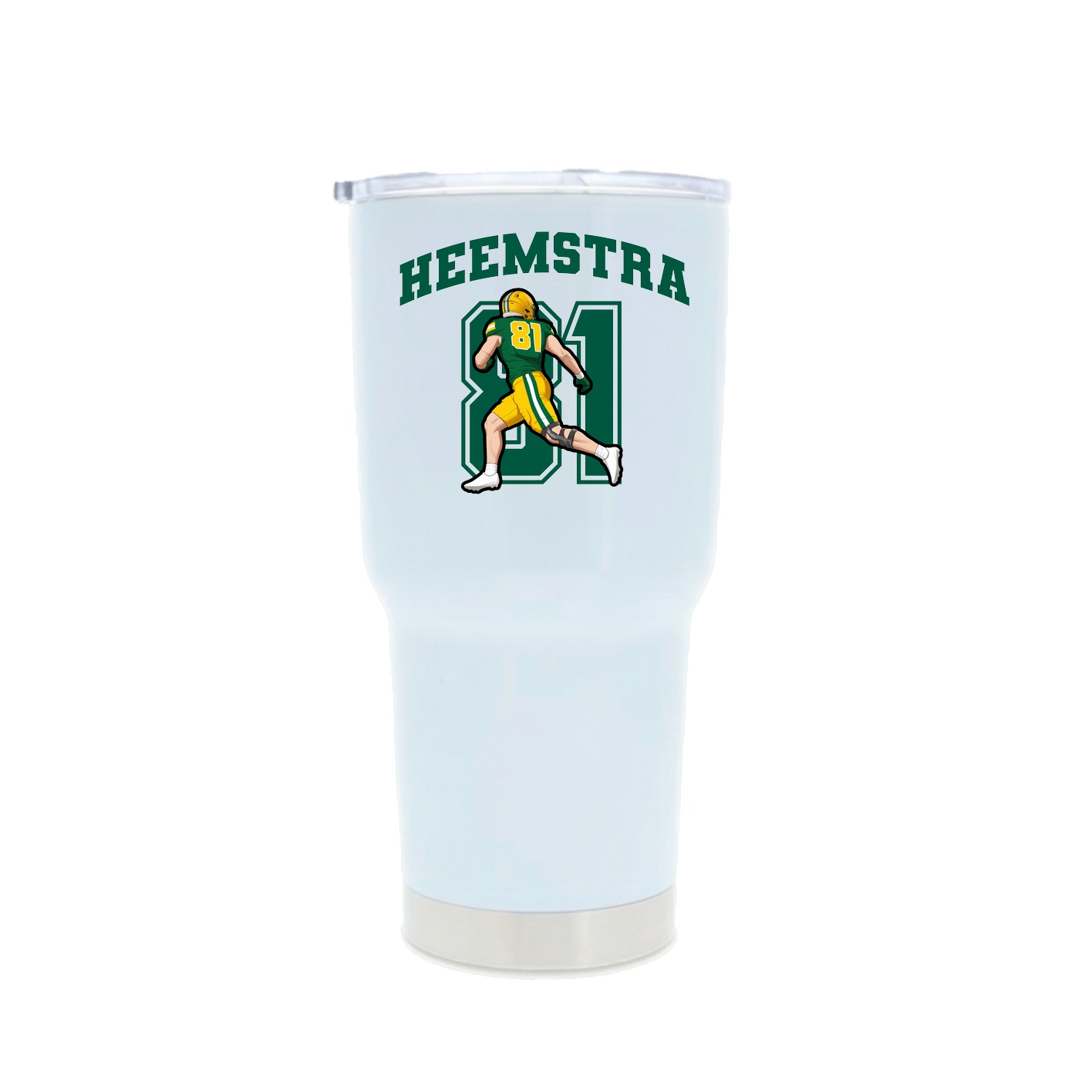 30oz Stainless Steel Tumbler — Number in White