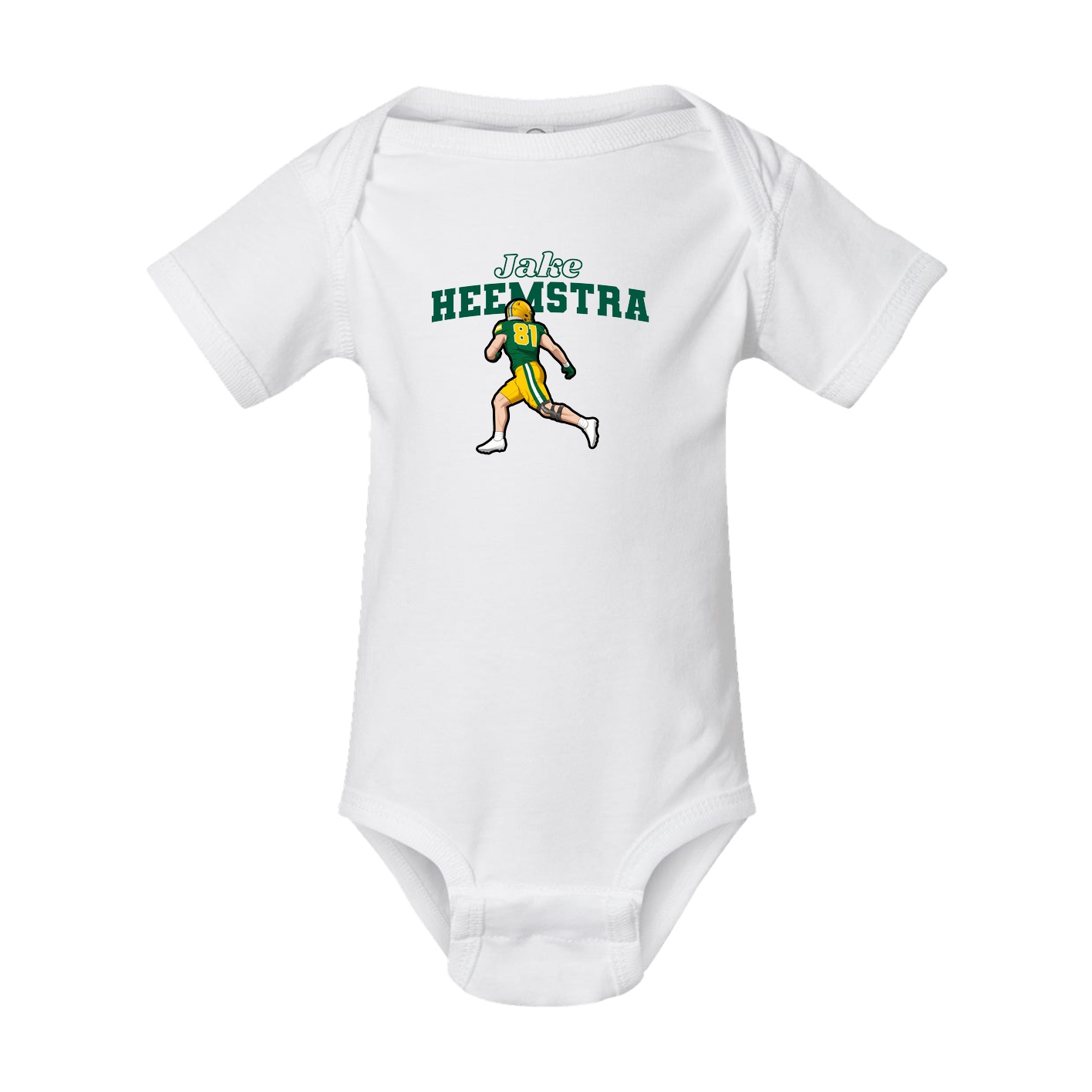 Baby Onesie — Name Arch in White