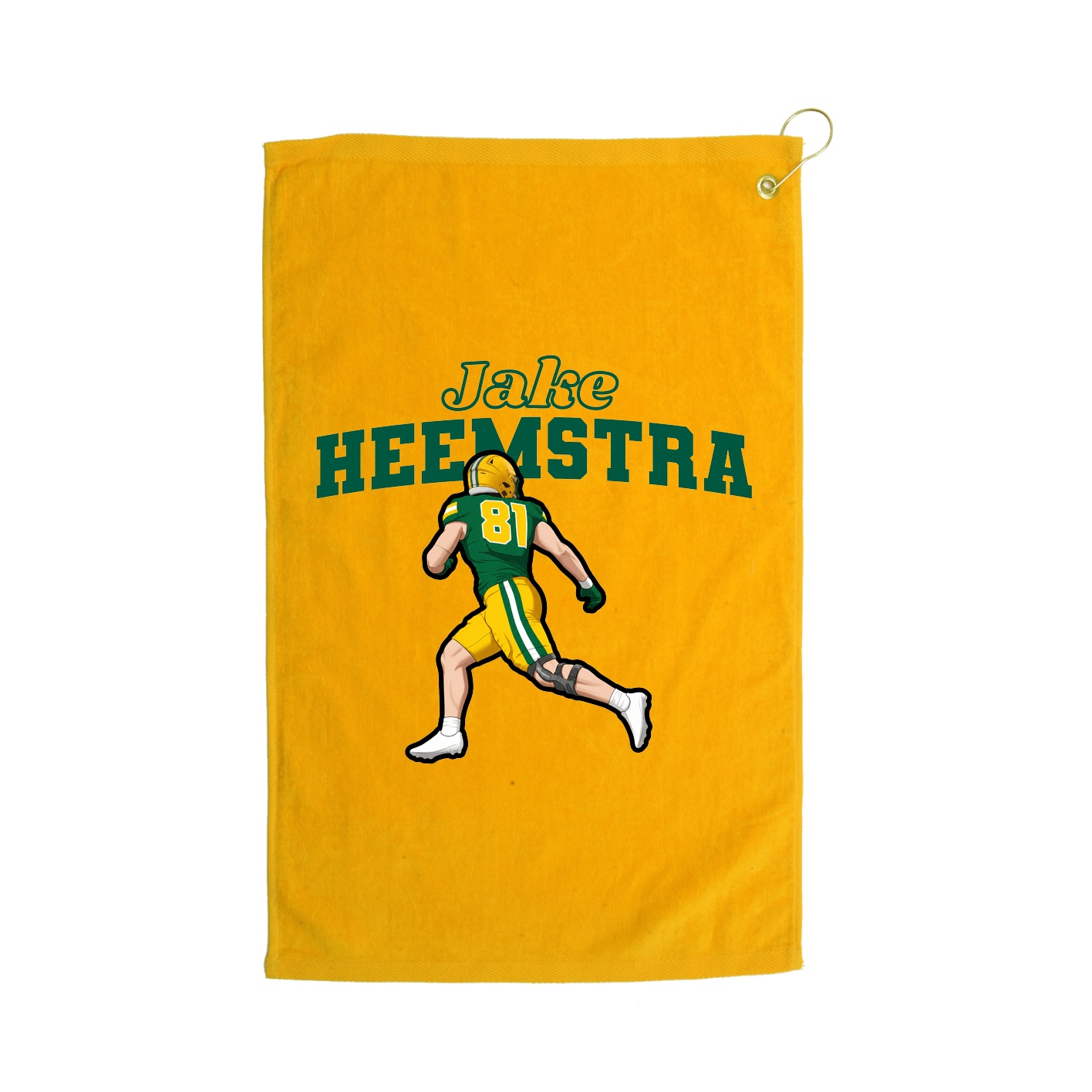 Golf Towel — Name Arch in Gold