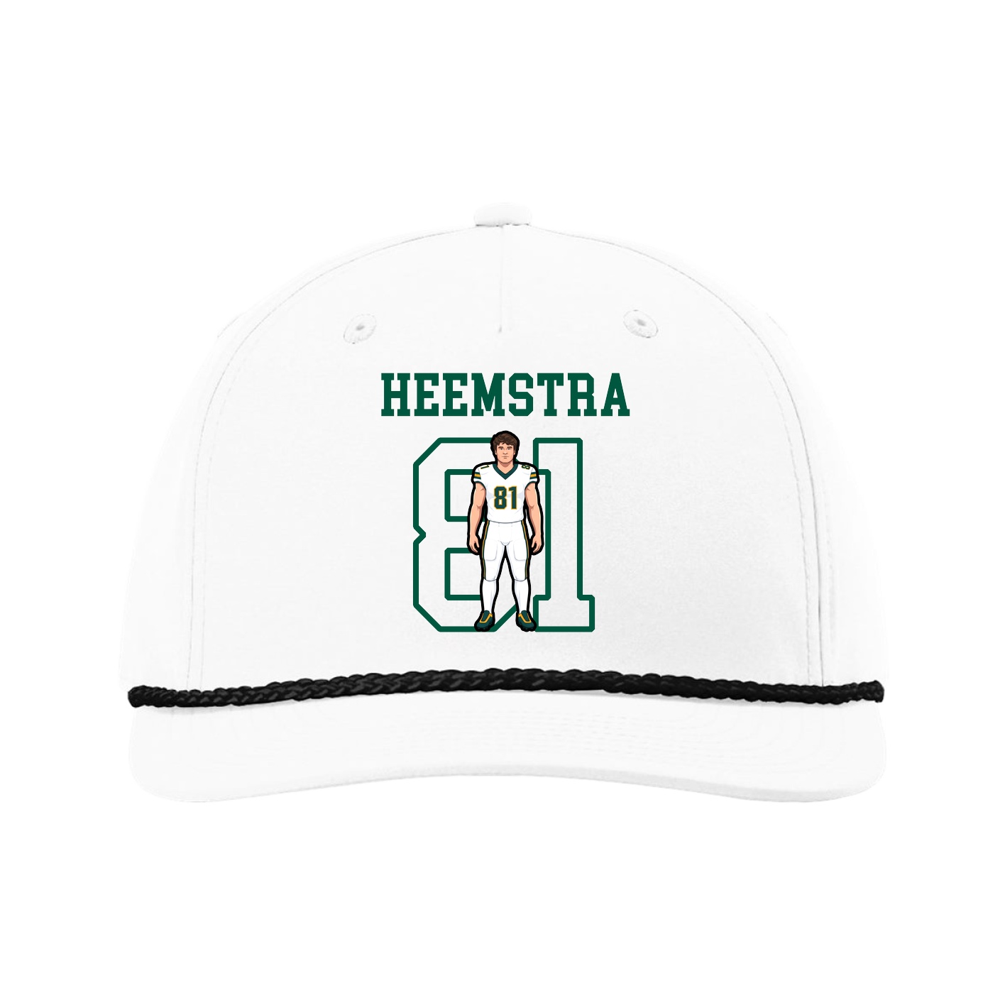 Five-Panel Classic Rope Cap — Shirsey in White