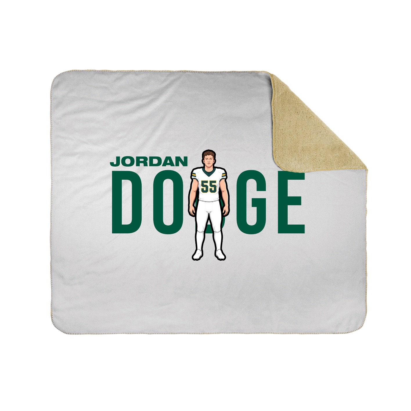 Throw Blanket — Player Name in White