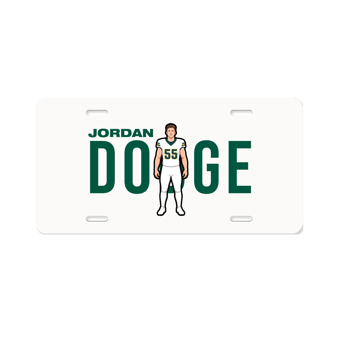 License Plate — Player Name in Classic
