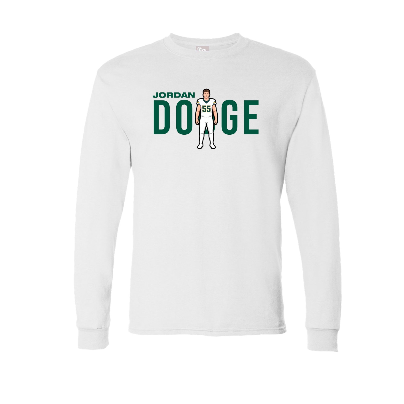 Long Sleeve Tee — Player Name in White