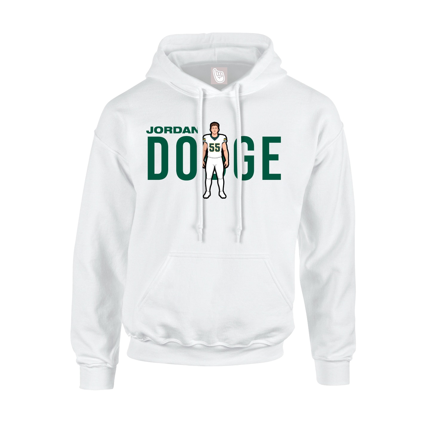 Youth Hoodie — Player Name in White