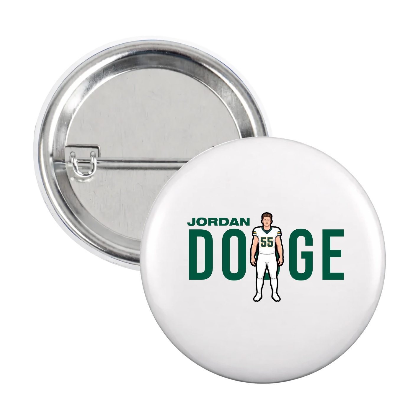 Game Day Button — Player Name in White