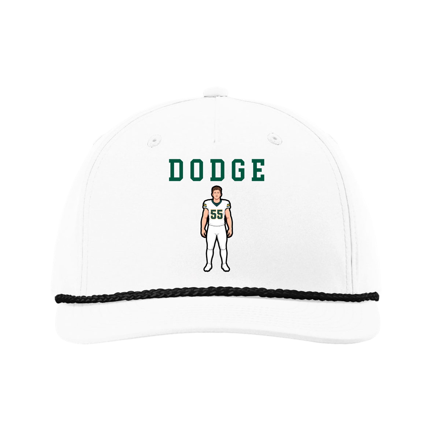 Five-Panel Classic Rope Cap — Shirsey in White