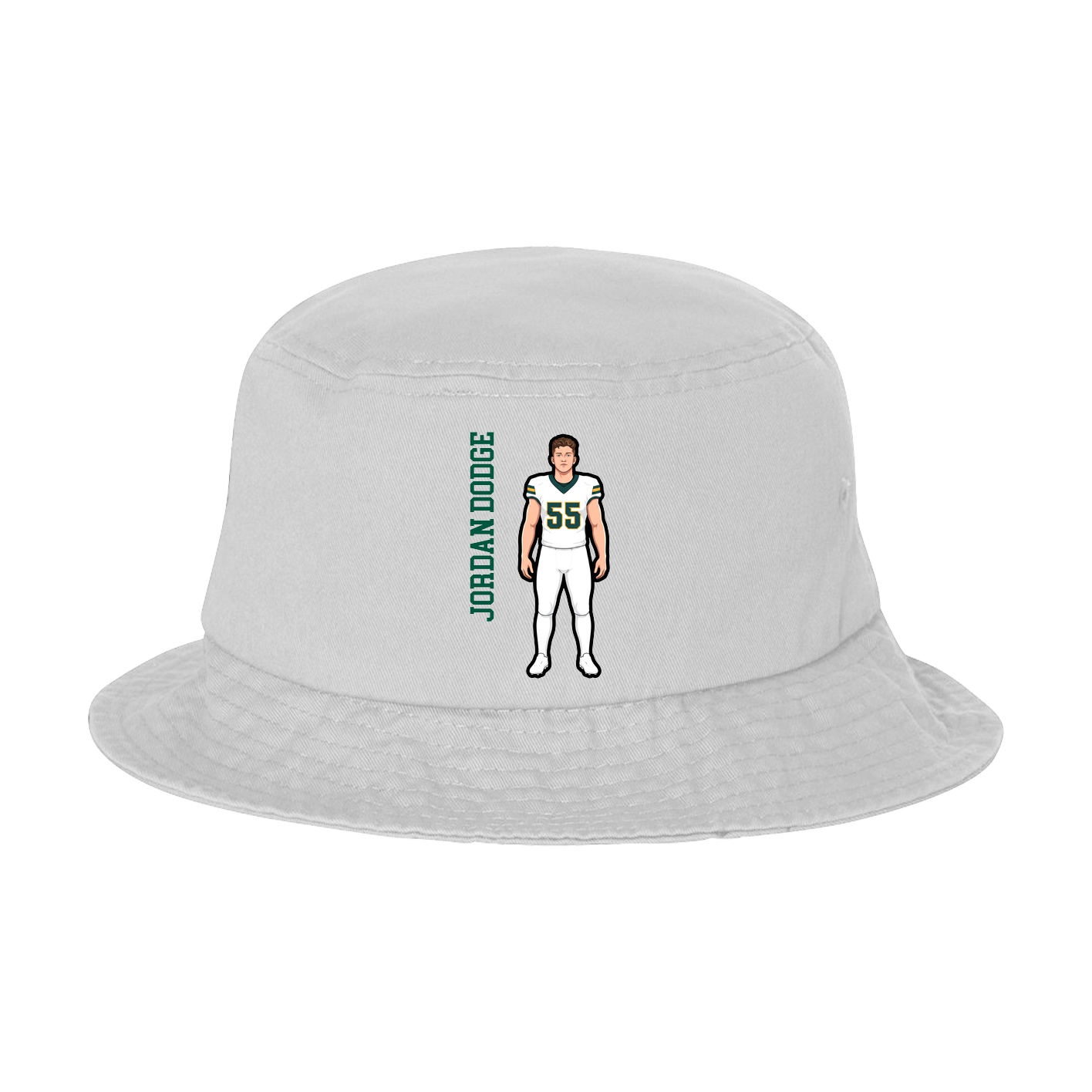 Bucket Cap — Name Vertical in White