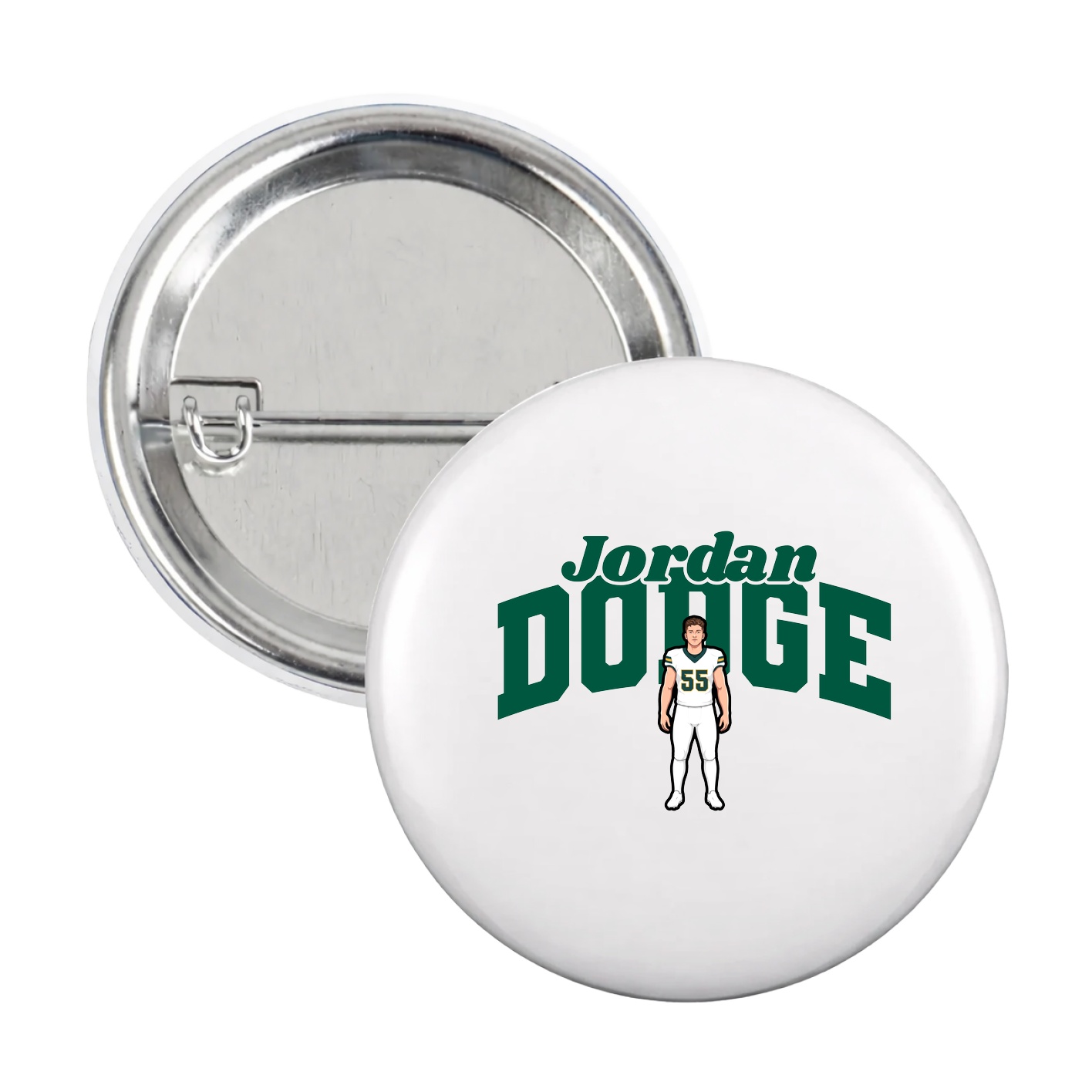 Game Day Button — Signature Arch in White