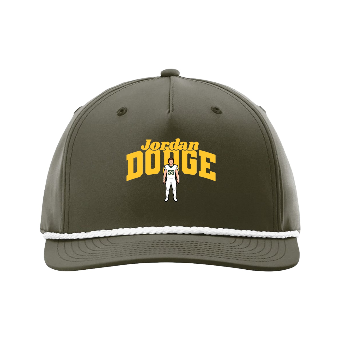 Five-Panel Classic Rope Cap — Signature Arch in Green