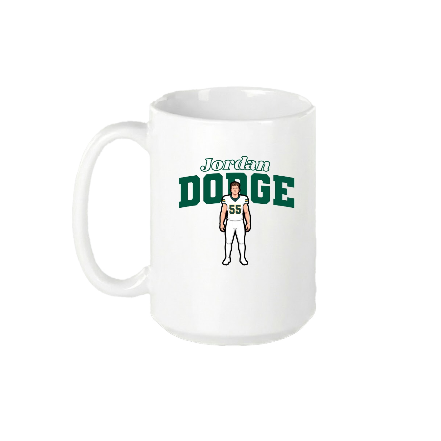15oz Coffee Mug — Name Arch in White