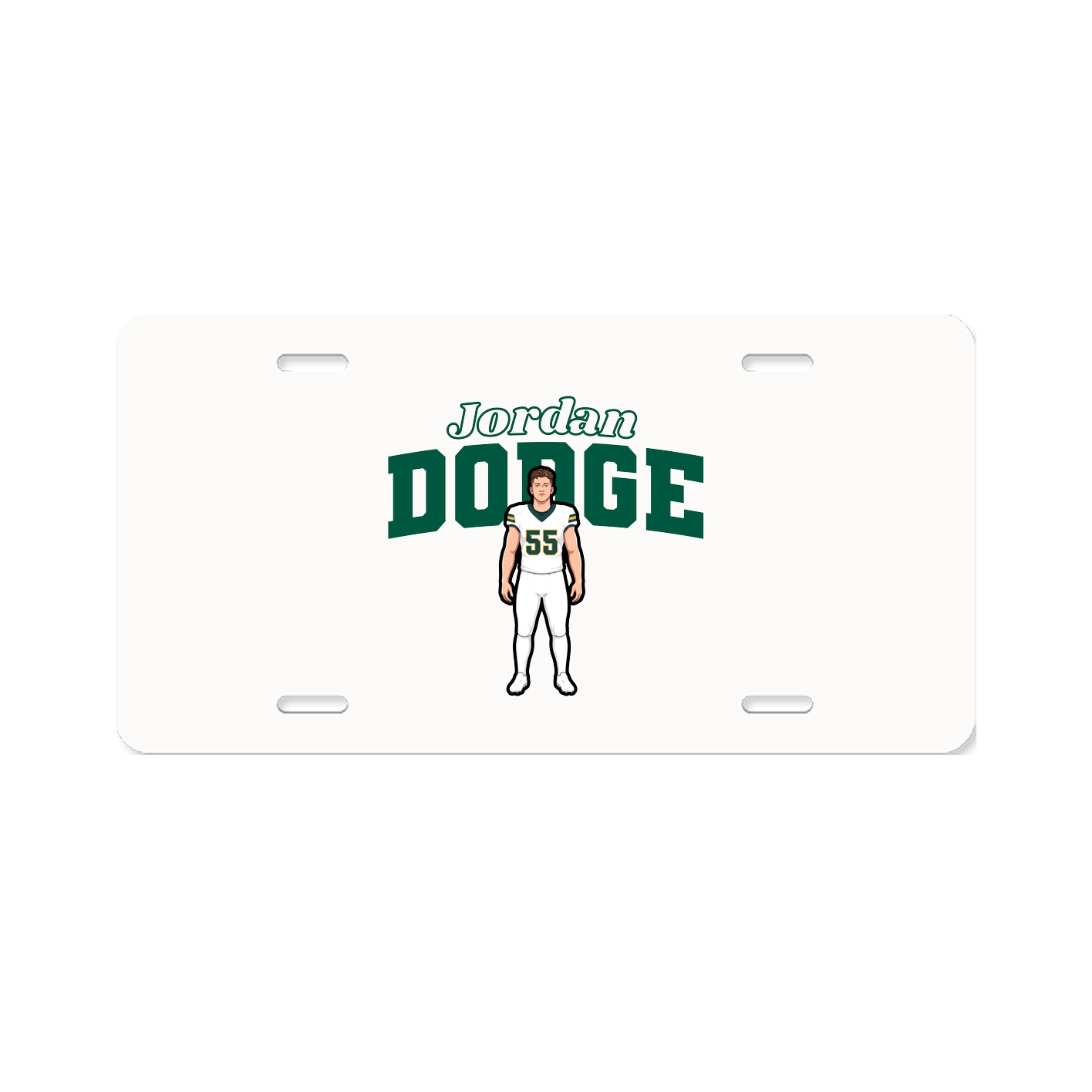 License Plate — Name Arch in Classic