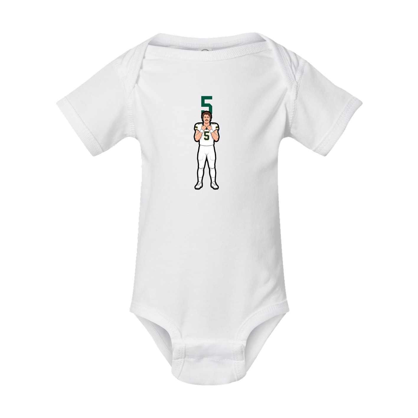 Baby Onesie — Number Top in White