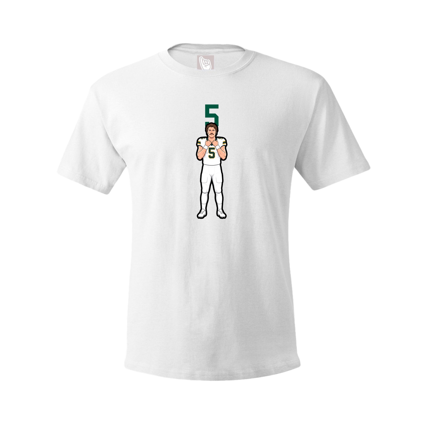 Youth Tee — Number Top in White