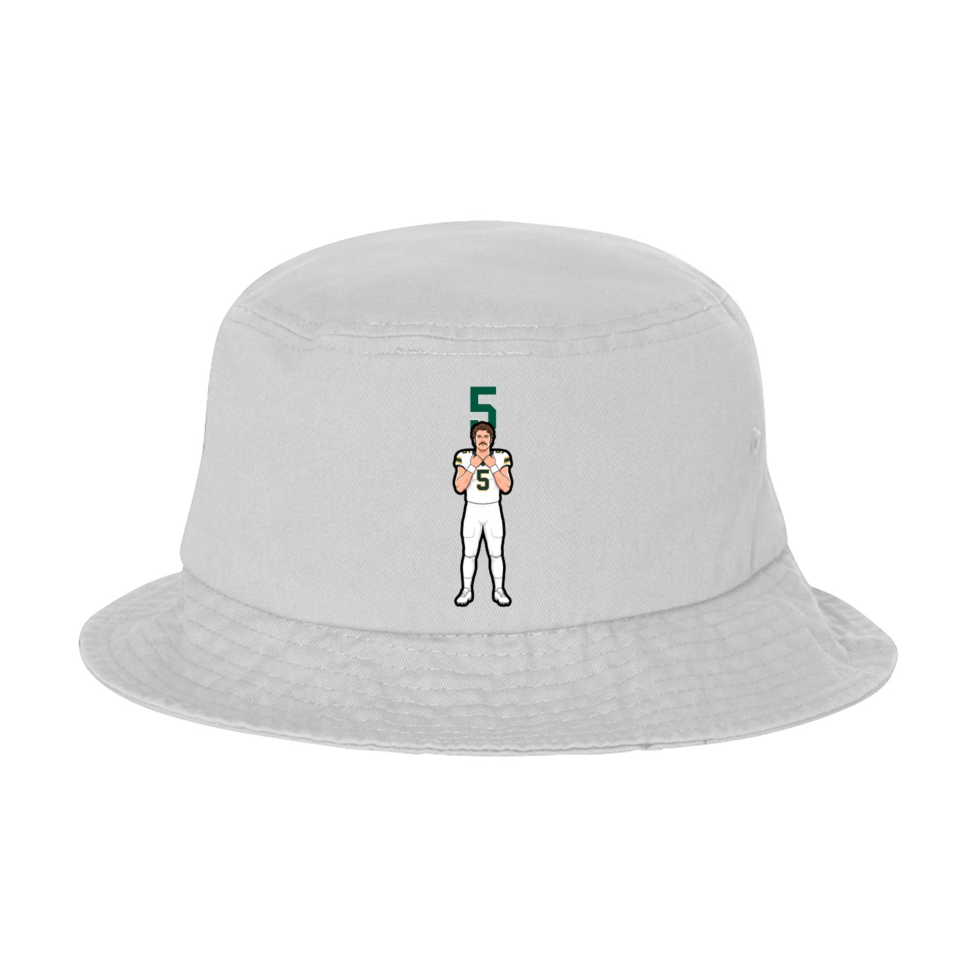Bucket Cap — Number Top in White