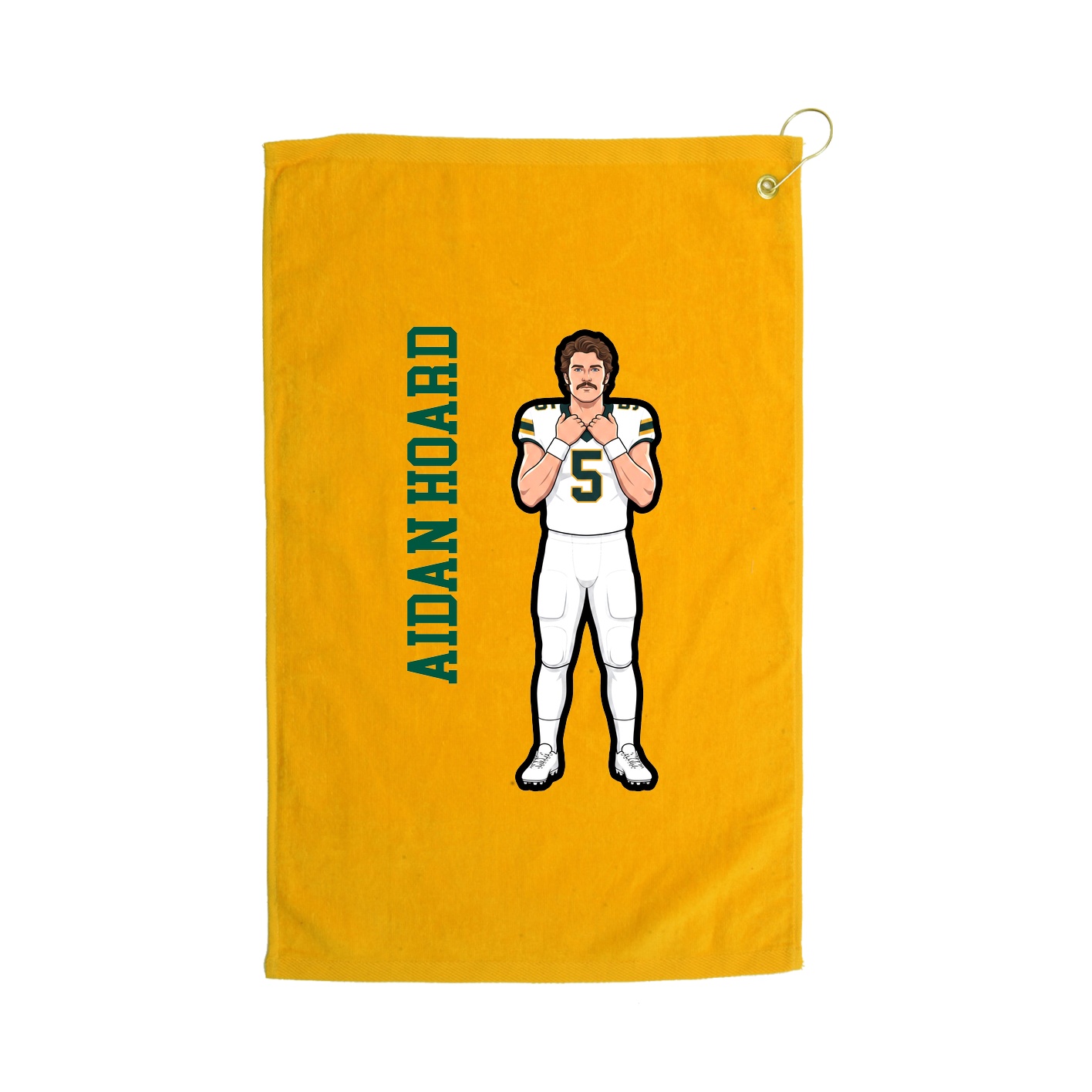 Golf Towel — Name Vertical in Gold