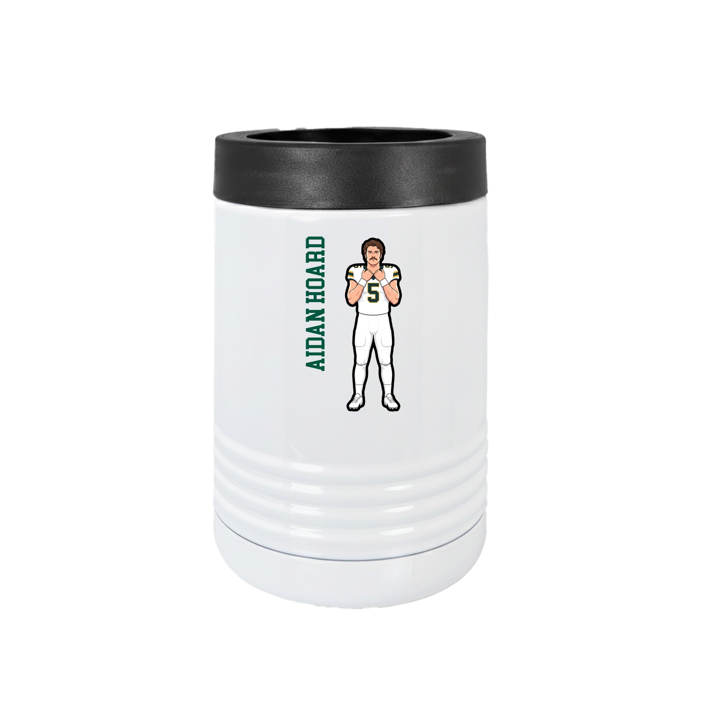 Beverage Holder — Name Vertical in White
