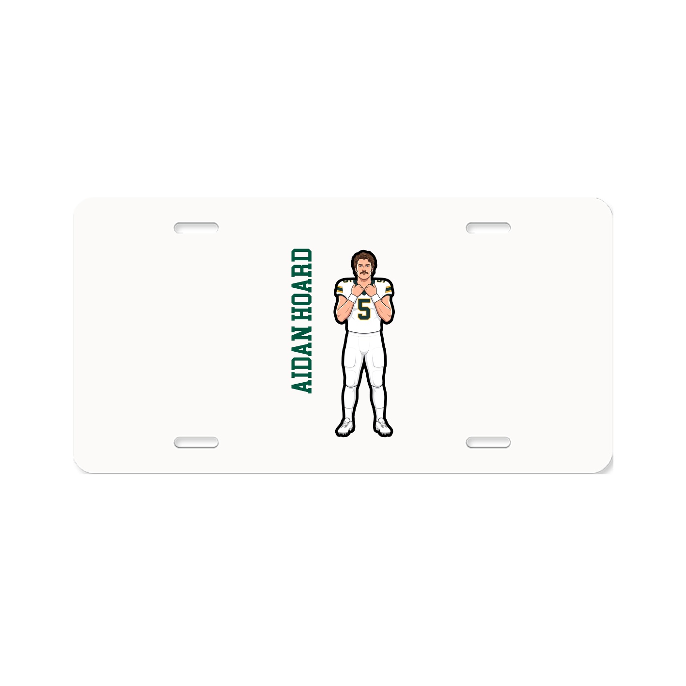 License Plate — Name Vertical in Classic