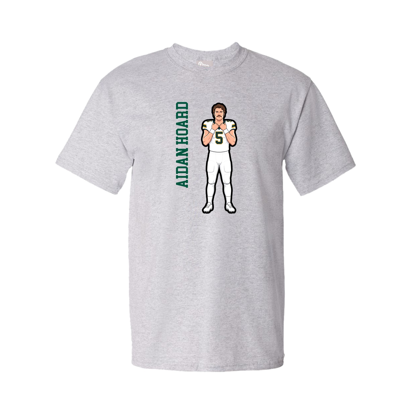 Tee — Name Vertical in Grey