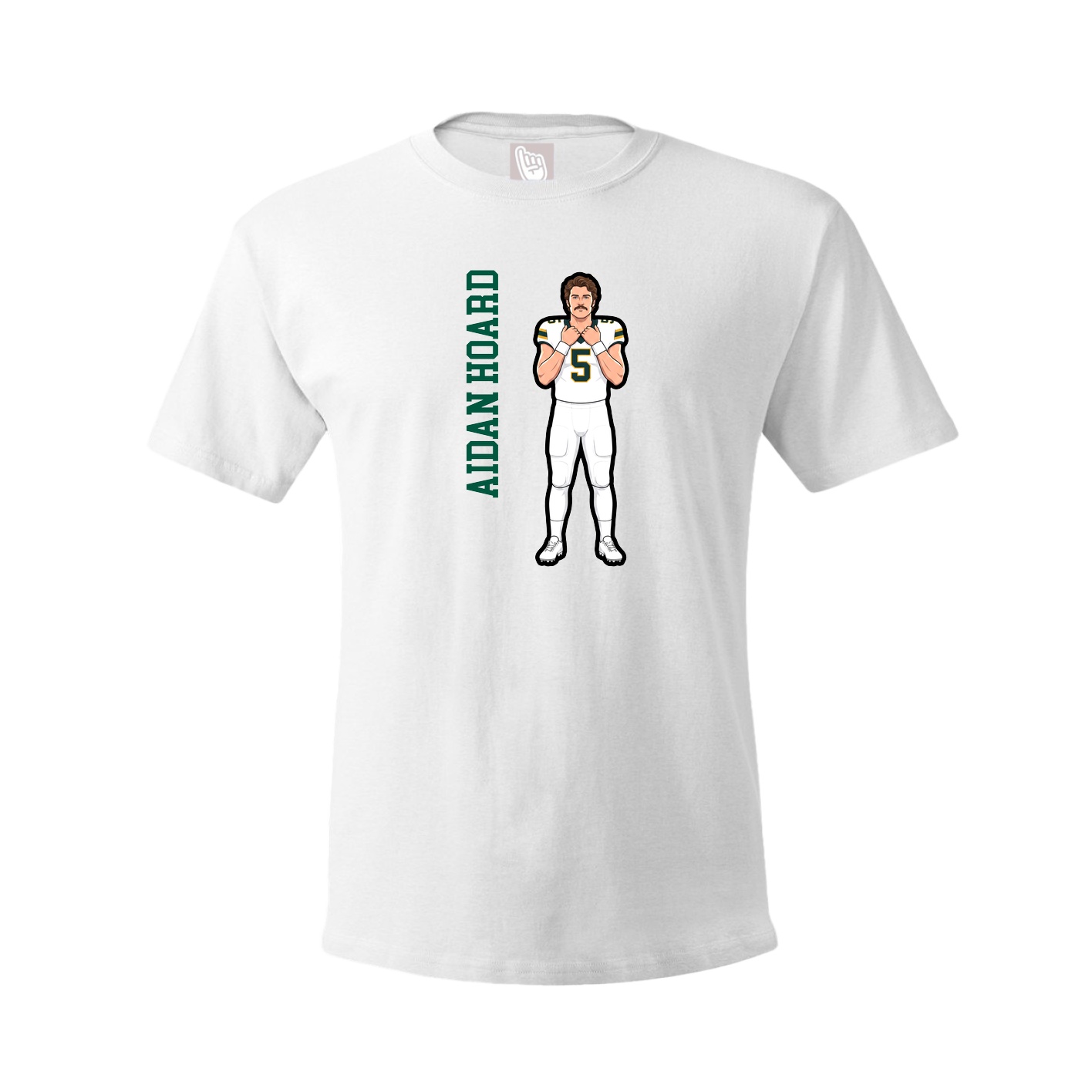Tee — Name Vertical in White