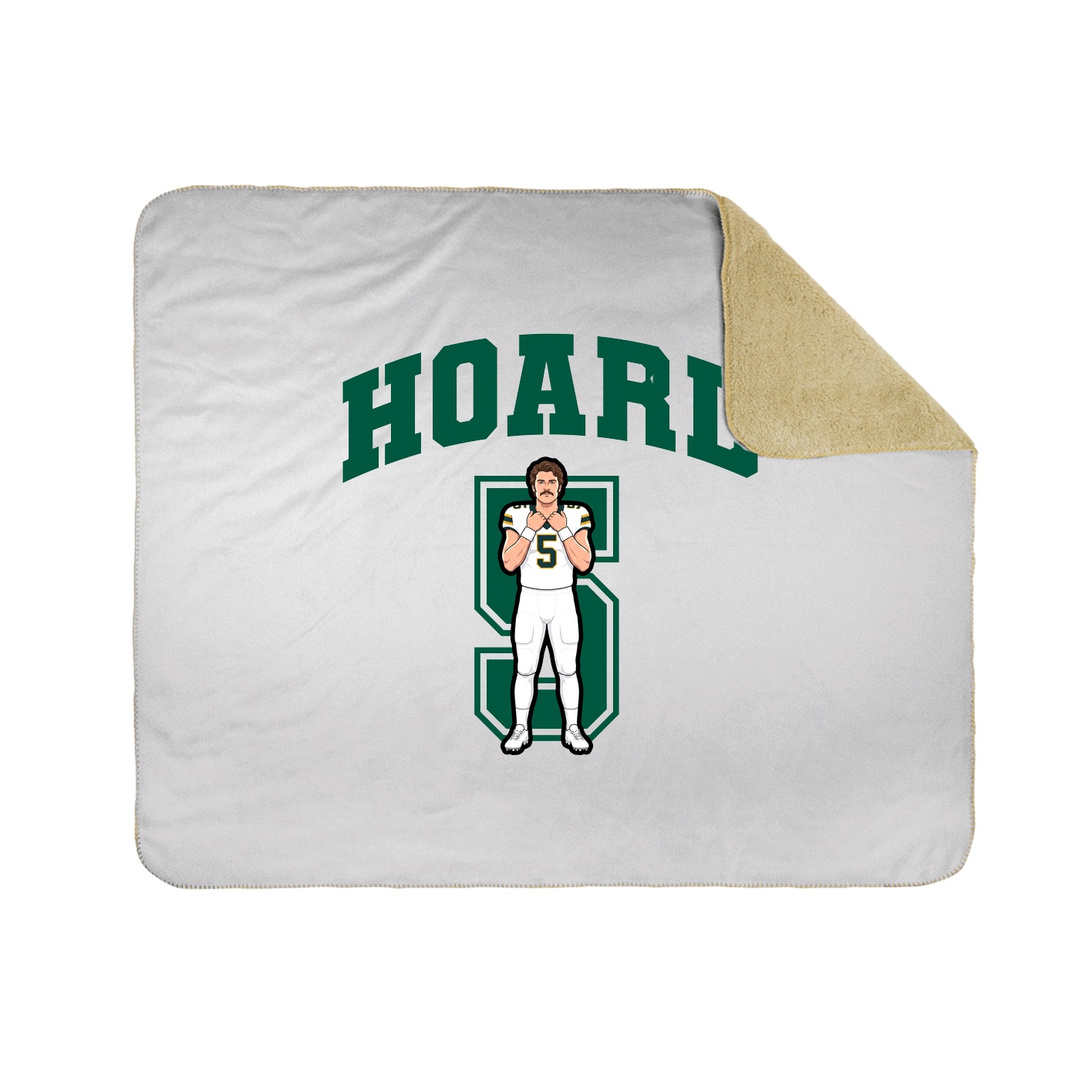 Throw Blanket — Number in White