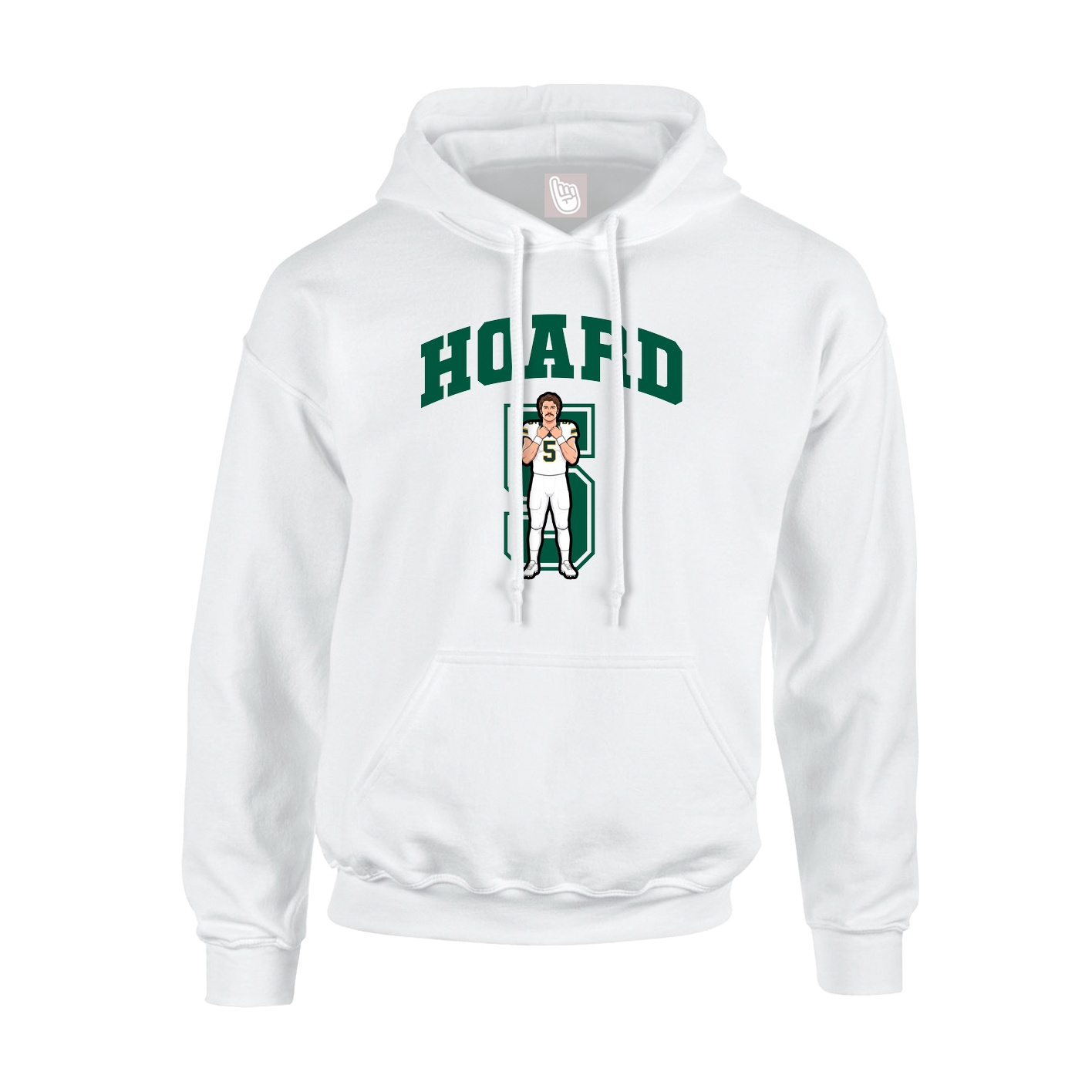 Hoodie — Number in White