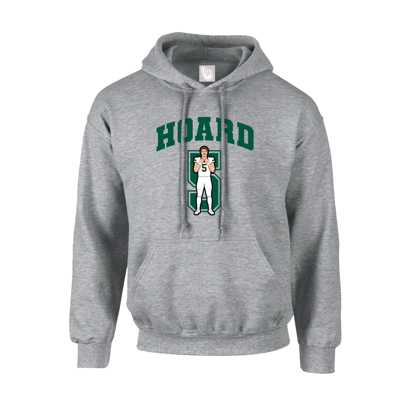 Youth Hoodie — Number in Grey
