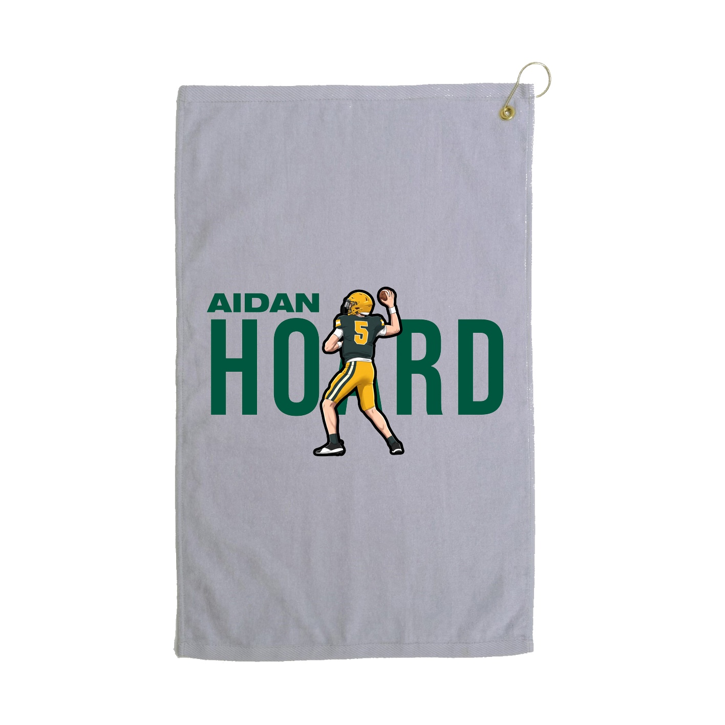 Golf Towel — Player Name in Grey