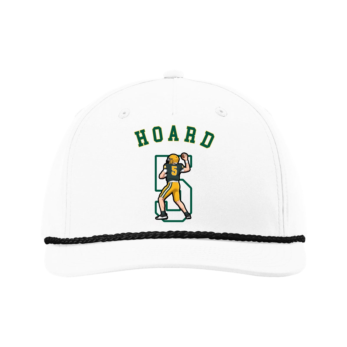 Five-Panel Classic Rope Cap — Shirsey Arch in White